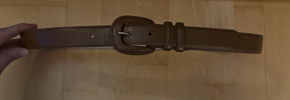 vtg talbots brown leather belt large *peeling Inside*